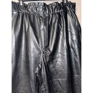 Abercrombie & Fitch Black Pleather Pull On Taper Pants Size XL (W36) #765 thumbnail 4