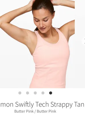 Lululemon swiftly tech strappy‎ tank 6 butter pink thumbnail 9