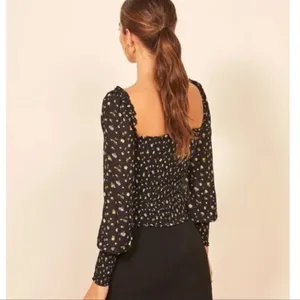 💕REFORMATION💕 Pinto Top ~ Posie Black Floral Print Medium thumbnail 5