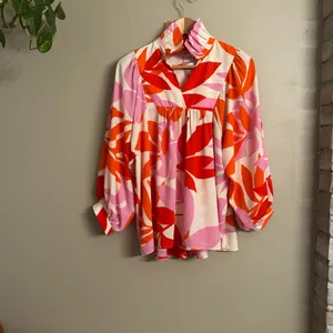 ADRIENNE Island Breeze Ruffle Collar‎ Blouse thumbnail 2
