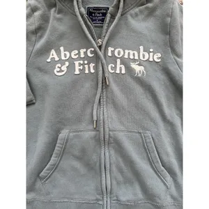 Abercrombie & Fitch Sweater Womens Small Steel Blue Full Zip Hoodie Long‎ Sleeve thumbnail 2