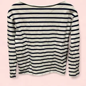 Cute AG Jeans white navy cotton stripe boat neck top nautical coastal cool thumbnail 3