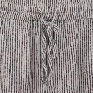 J Crew Striped Linen Blend Shorts Womens Size L Black White Coastal Beach Summer thumbnail 4