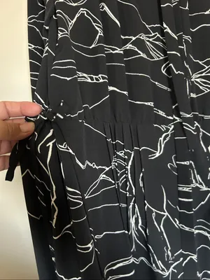TopShop equestrian horse Black & White Printed Long Sleeve Maxi Dress Sz 10 thumbnail 7