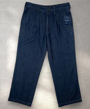 Lucky Brand Womens Silk Blend Denim Pants Size 26 Relaxed Fit Old Money Dark thumbnail 1
