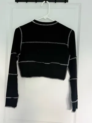 crop long sleeve Black thumbnail 2