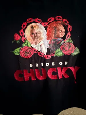 Black 'Bride of Chucky' Graphic Crop Tee thumbnail 3