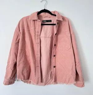 ZARA Dusty Pink Corduroy Jacket thumbnail 1