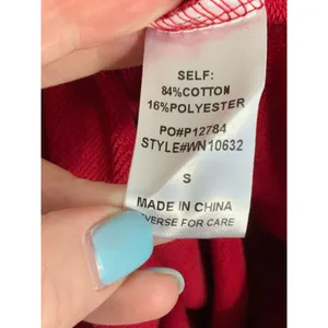 Timing‎ red crewneck sequined football Game Day Sweatshirt size small thumbnail 3