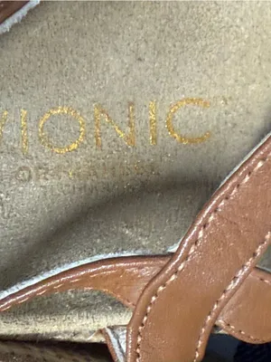 Vionic Amber Leather Sandals Brown Adjustable Comfort Orthopedic Women’s Size 10 thumbnail 7