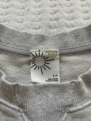 aerie Light Gray Pullover Sweatshirt thumbnail 2