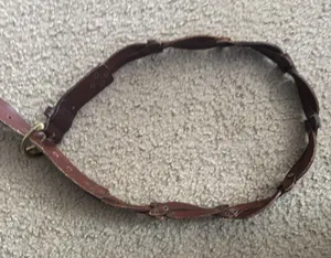 Fossil women's Brown Braided leather Belt Size M thumbnail 1