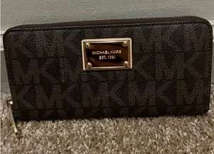 Michael Kors Wallet Leather Brown  thumbnail 1