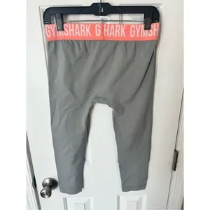 GYMSHARK Women Leggings Large gray Stretch Fit Workout pants leggings thumbnail 4