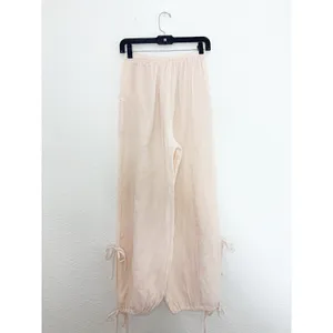 NWT Bohme Avery Crinkle Joggers Oatmeal Size Small Bohemian Balloon Leg Cotton thumbnail 16