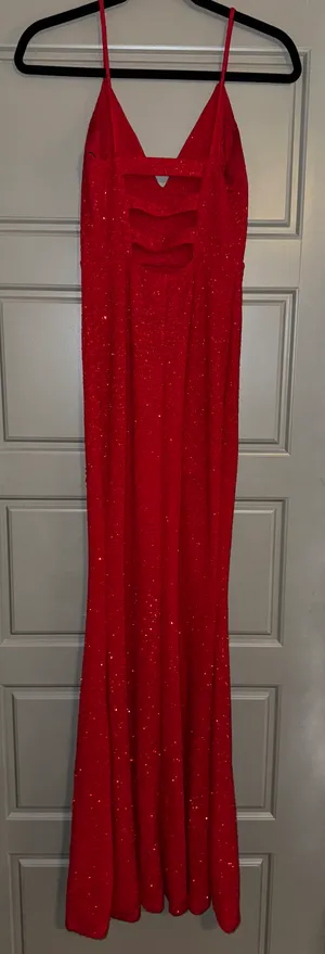 Red Sparkly Formal Dress thumbnail 3