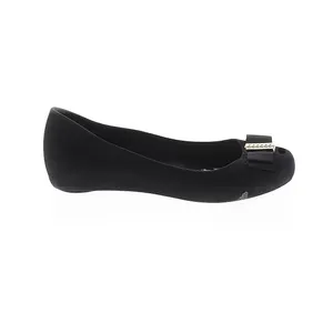 Melissa X Jason Wu Black flocked Peep Toe Bow Flats Shoes Jelly Womens Size 10 thumbnail 2