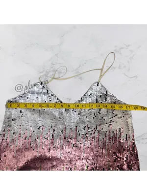 Loveriche Women's Ombre Matte Sequin Cami Slip Dress Summer Y2K Style Size S thumbnail 5
