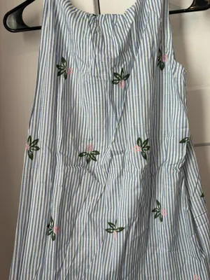 Tulip B Blue And White Striped Floral Dress Size Small New thumbnail 6