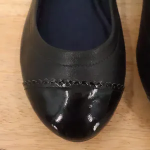 Jack‎ Rogers Cap Toe Ballet Flat Womens Size 9.5 Black Leather Career Minimalist thumbnail 9