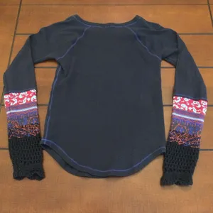 Free People in the mix cuff thermal top gray small thumbnail 5