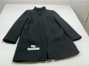 Womans Loft Lined Wool Blend Winter Coat Large Black thumbnail 1