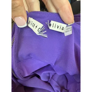 NWT Alice + Olivia Resse Maxi Gown‎ in Purple Sz 2 $495 thumbnail 11