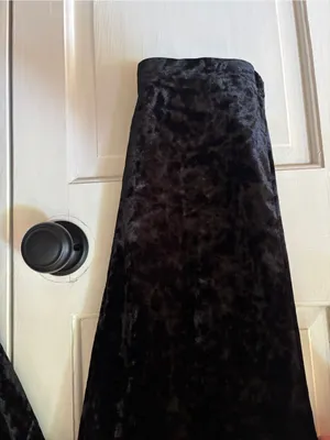 Urban Outfitters‎ Black Velvet Overall Jumpsuit Size Small Shapeless Overalls thumbnail 7