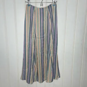 Maeve Anthropologie Freya Satin Multi Stripe Button Front Midi Skirt Xs/0 349 thumbnail 7