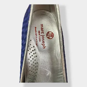 Marc Joseph New York Leather Columbus Flats‎ in Blue size 7.5 thumbnail 3