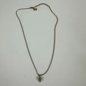 Christian‎ Dior Gold Tone Heart Shape Rhinestone Pendant Necklace thumbnail 2