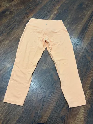 Lululemon Align Crop HR 23"- Size 12 Contour Beige Nude Tan Yoga Pant thumbnail 3