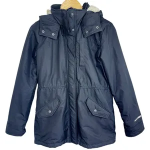 Abercrombie & Fitch Black Sherpa Lined Hooded Parka Jacket Utility Coat Size S thumbnail 3