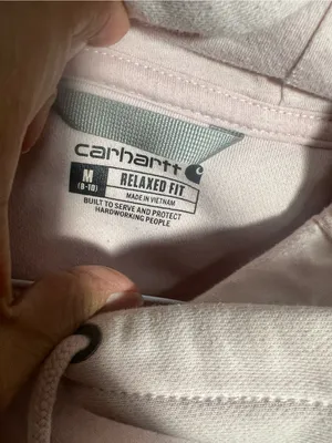 Carhartt Light Pink Hoodie with Rust Logo thumbnail 4