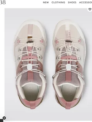 On Cloudtrax Rose/Ivory hiking sneakers thumbnail 3