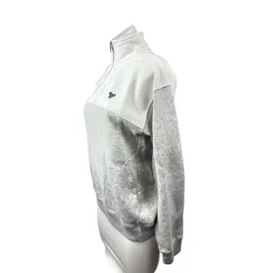 Aritzia TNA Gray White 1/4 Zip Colorblock Long Sleeve Sweater Sweatshirt Top S thumbnail 3