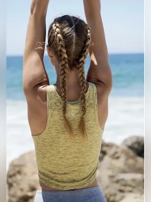 Free People Movement New Moon Knotted Front Crop Tank Sleepy Lemon Medium thumbnail 3