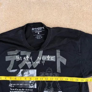 Y2K Goth Grunge Death Note Graphic T-Shirt Tee Top Emo Sz L Streetwear Black Ryuk Anime Tee Manga Japan Kira thumbnail 3