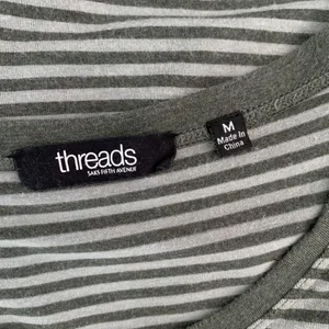 Threads Medium Striped Top Green Gray Relaxed Fit‎ Casual Basic thumbnail 5