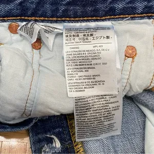 LEVI’S 501 Button Fly Denim Cut-off Shorts Size 34 thumbnail 10
