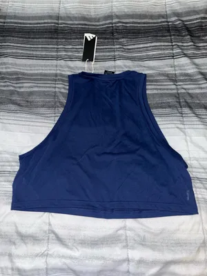 🌟NWT Adidas Women’s Navy BOXY Tank Top Blue Size L thumbnail 5