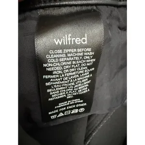 Wilfred Women's Size 0 Black Faux Leather High Rise Straight Leg Pants thumbnail 7