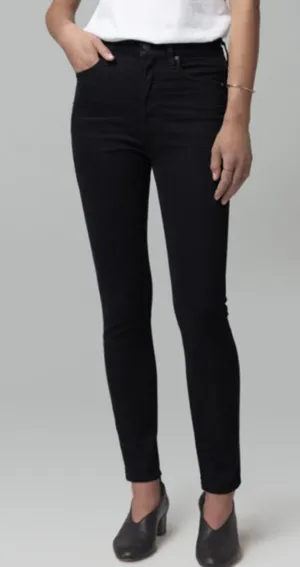 NWOT Citizens of Humanity Olivia slim high waist jeans black 23 thumbnail 1