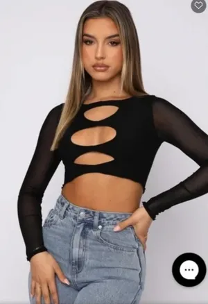 White Fox Boutique Real Things Long Sleeve Crop Top thumbnail 1