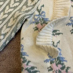 LoveShackFancy Warwick Pullover Sweater in Dew Drop Cream thumbnail 8