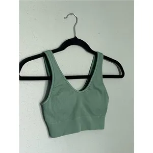 Aerie Seamless Padded Bralette Size XS Sage Green Scoop Neck thumbnail 3