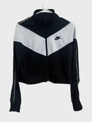 Nike Women's Black and White Bomber Jacket thumbnail 1