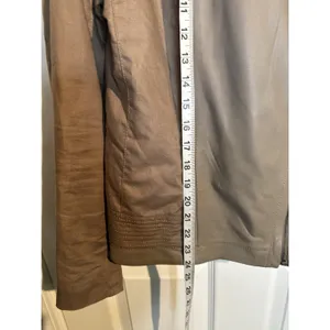 Lucky Brand Tan Lamb Leather Moto Jacket Asymmetrical Zip M Biker Quiet Luxury thumbnail 7