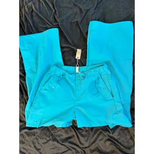 Tractr Girls Blue Nylon Cargo Pants Wide Leg Utility Size 14 23718-C2YB thumbnail 6
