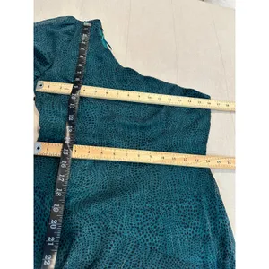NWT Floret Studios | One Shoulder‎ Tiered High-Low Dress Green | Women's Size M thumbnail 6